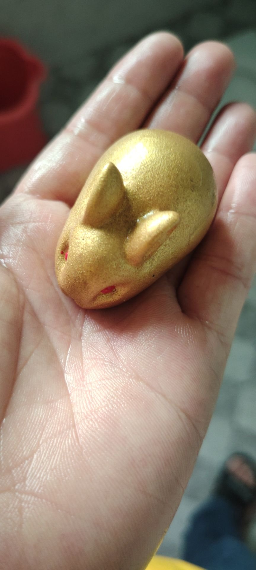 石膏金色小兔子2